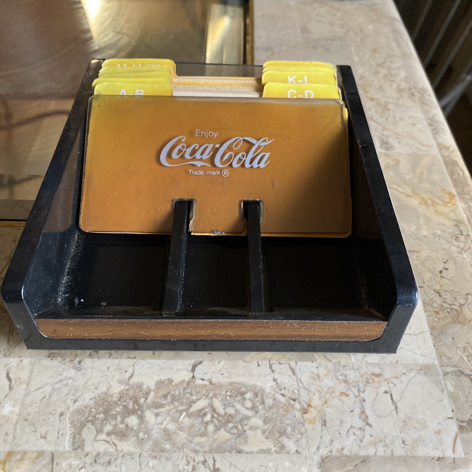  vintage coca-cola business card caddy