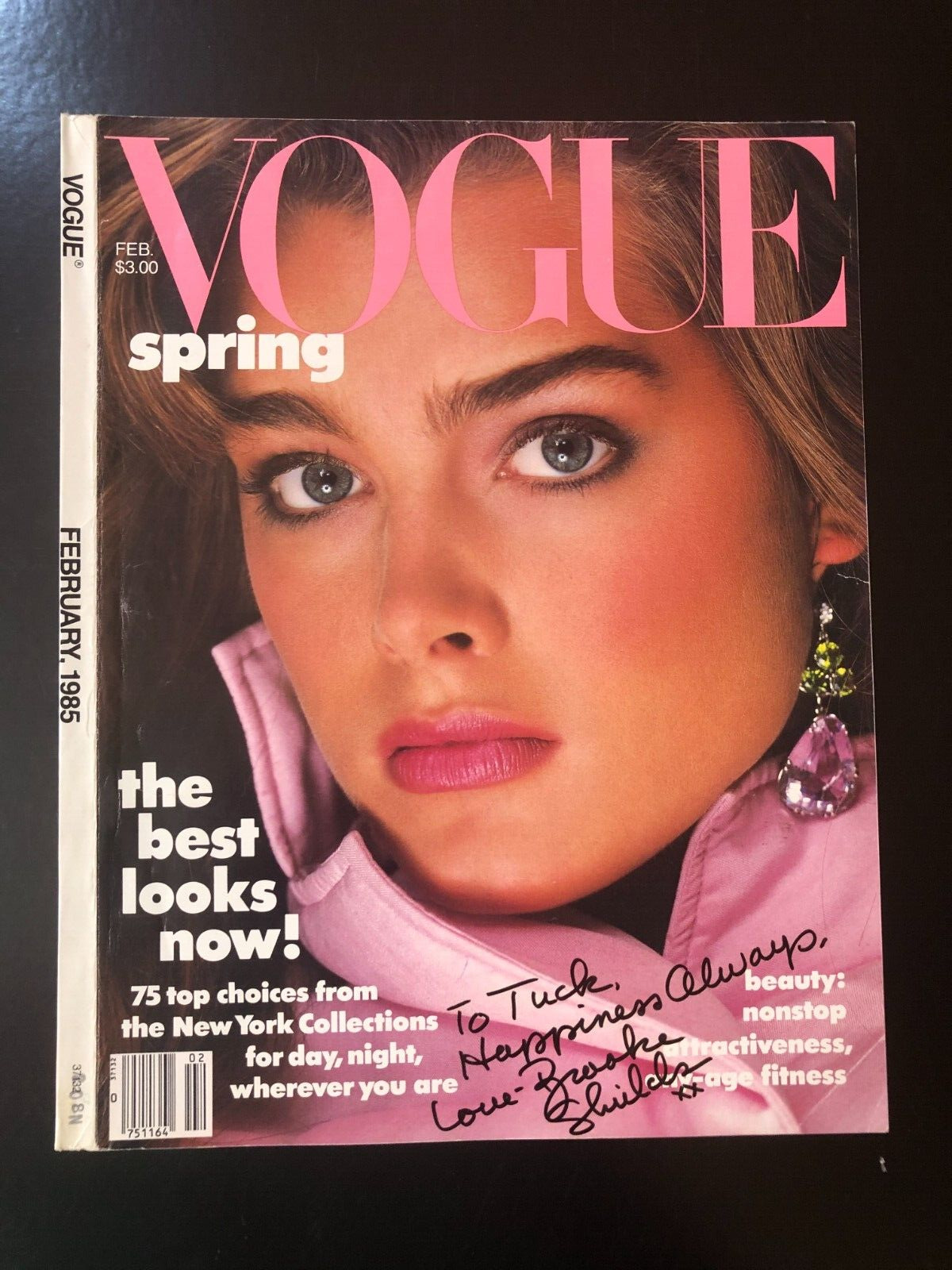Brooke Shields Hand Signed Autographed 1985 VOUGE Magazine Cover