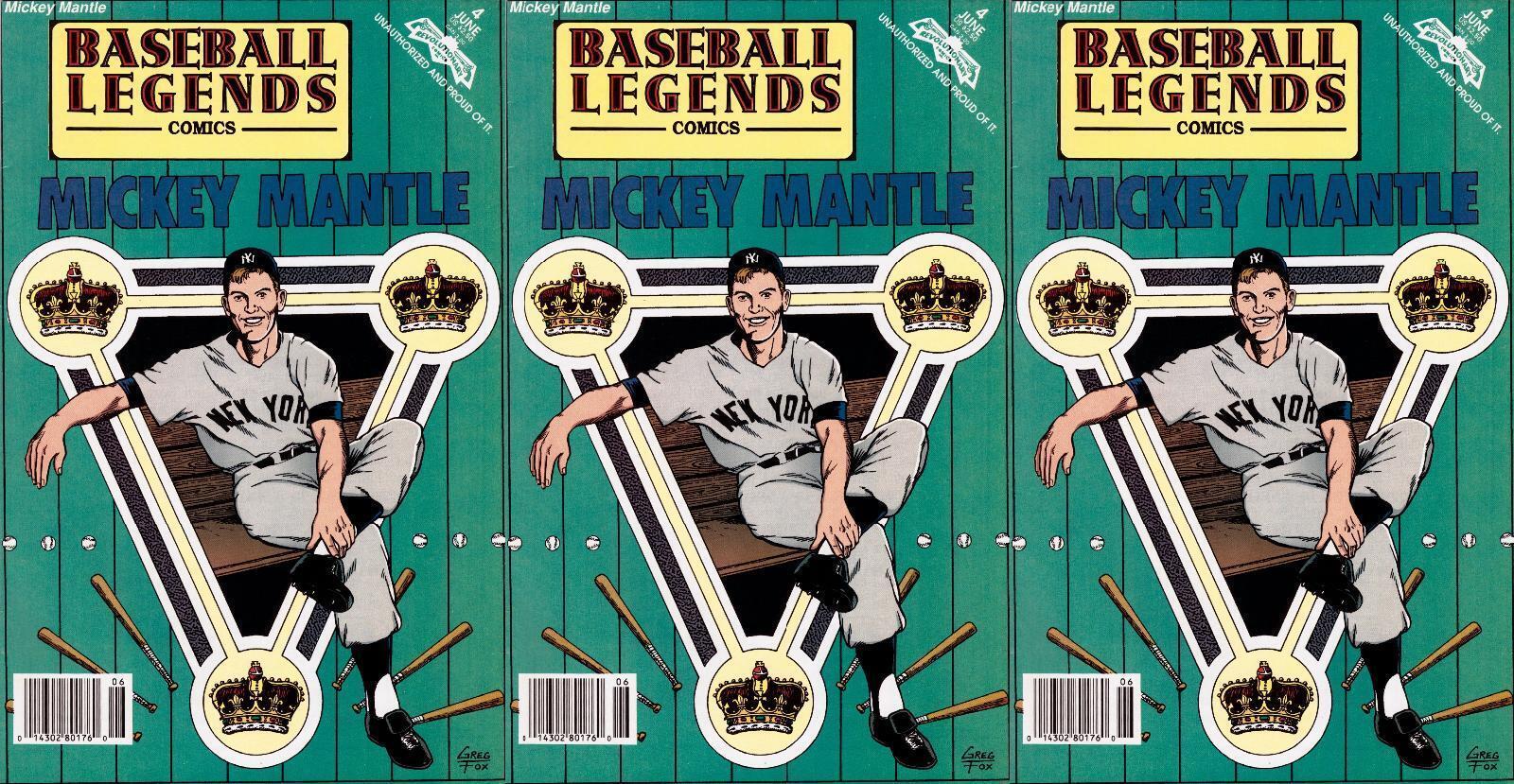 Baseball Legends #4 Mantle Newsstand (1992-1993) Revolutionary - 3 Comics