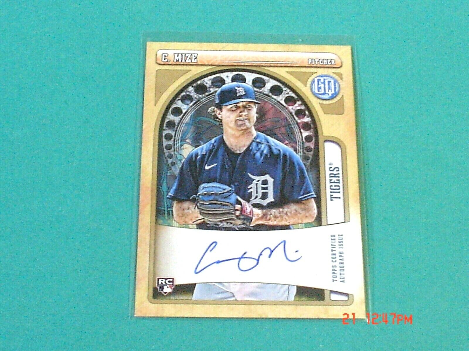 CASEY MIZE RC 2021 Gypsy Queen *Rookie Autograph* on card #COA-CM (Tigers) 