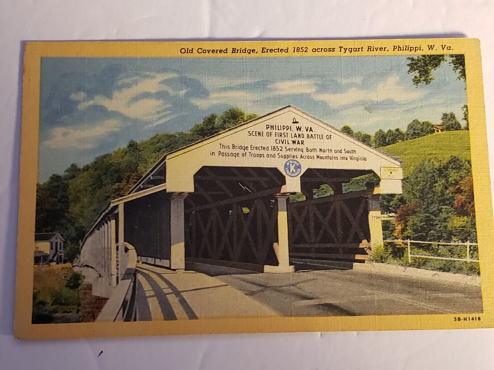 Covered Bridge Philippi West Virginia Postcard #120