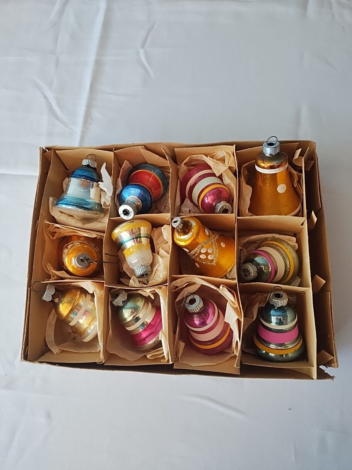 12 Vintage Miscellaneous Bell Shiny Bright Ornaments