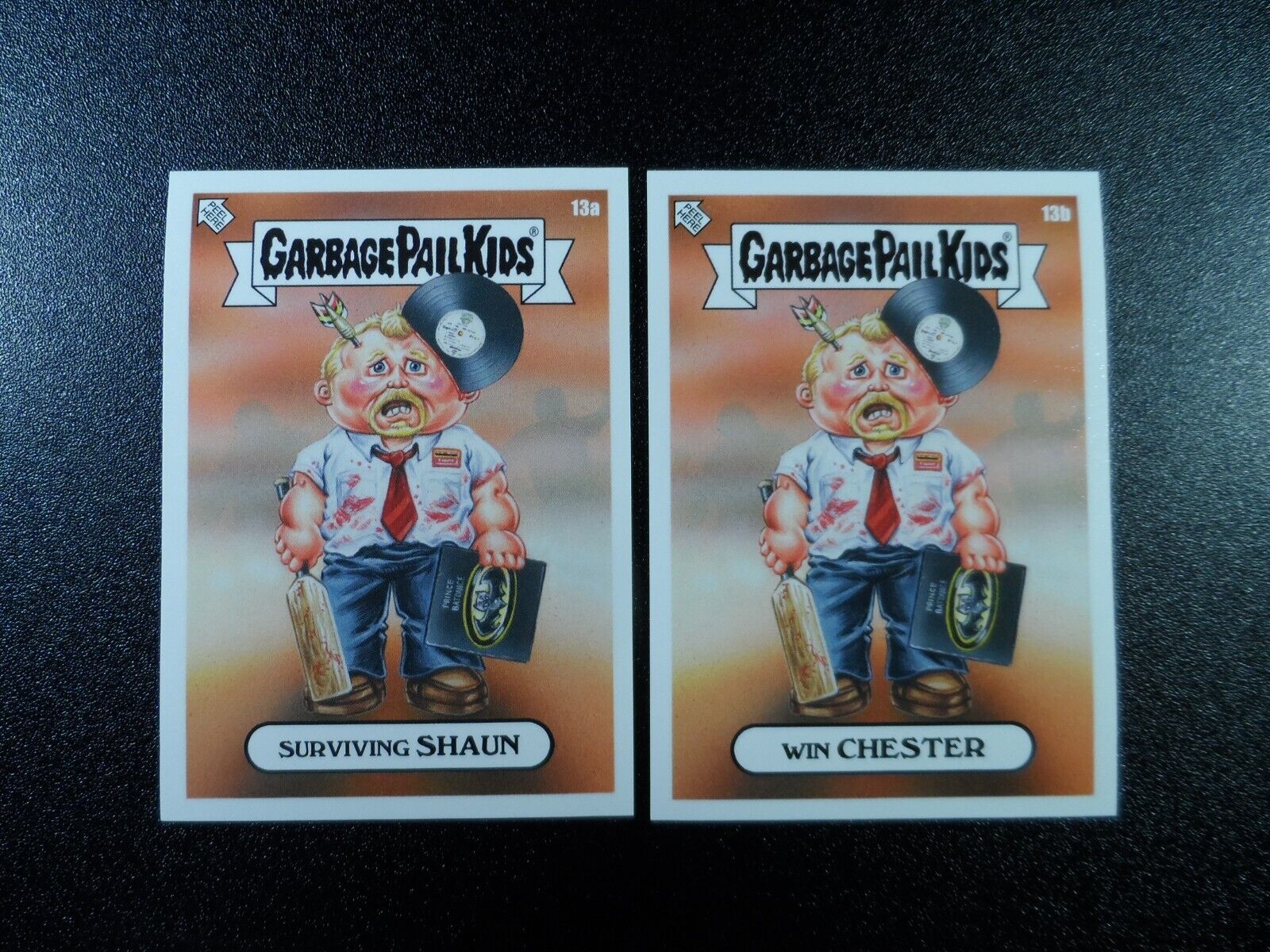 Shaun of the Dead Simon Pegg Edgar Wright Nick Frost Garbage Pail Kids Card Set