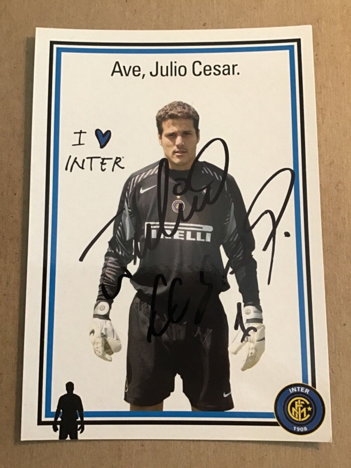 Julio Cesar, Brazil 🇧🇷 Inter Milan 2005/06 hand signed