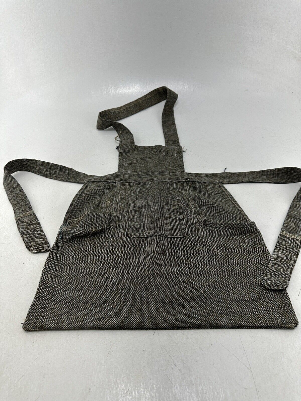 Vintage Child's Apron Brown with Pockets HandMade