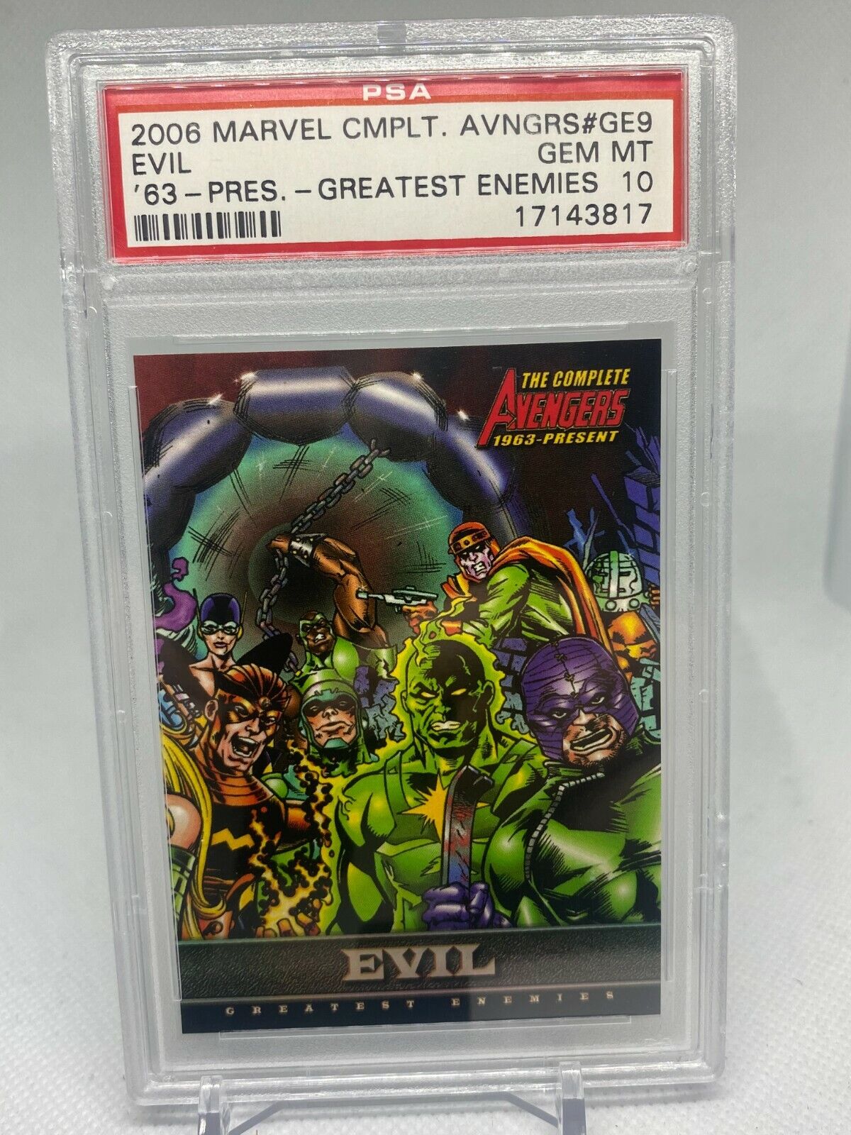 2006 Upper Deck Avengers Complete Greatest Enemies Chase Card - PSA 10 - Pop 1 