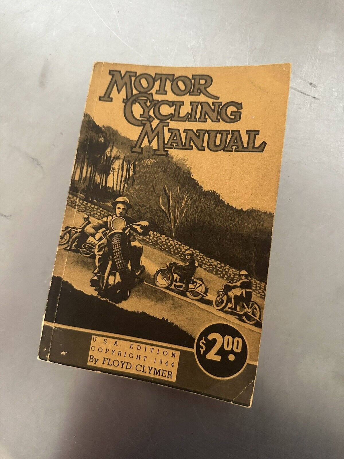 Vintage 1944 Floyd Clymer USA Edition Motor Cycling Manual 