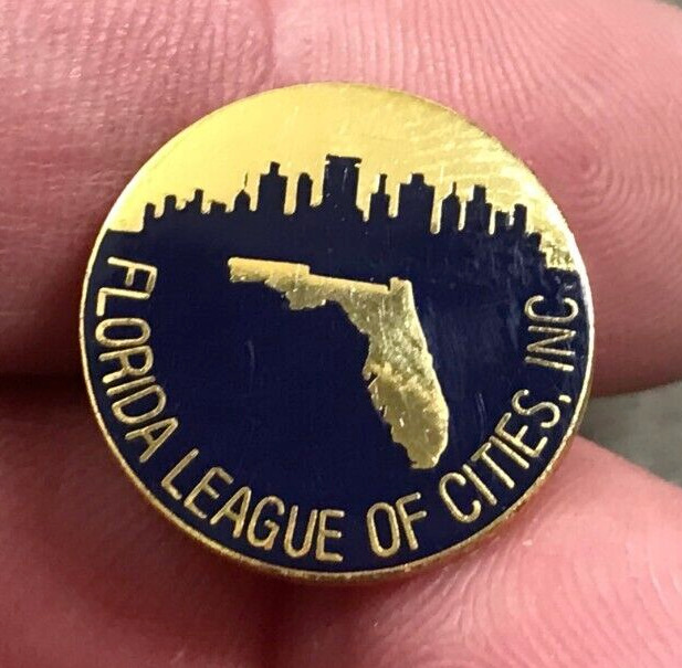 Florida League Of Cities Inc Lapel Hat Jacket Backpack Bag Travel Souvenir Pin