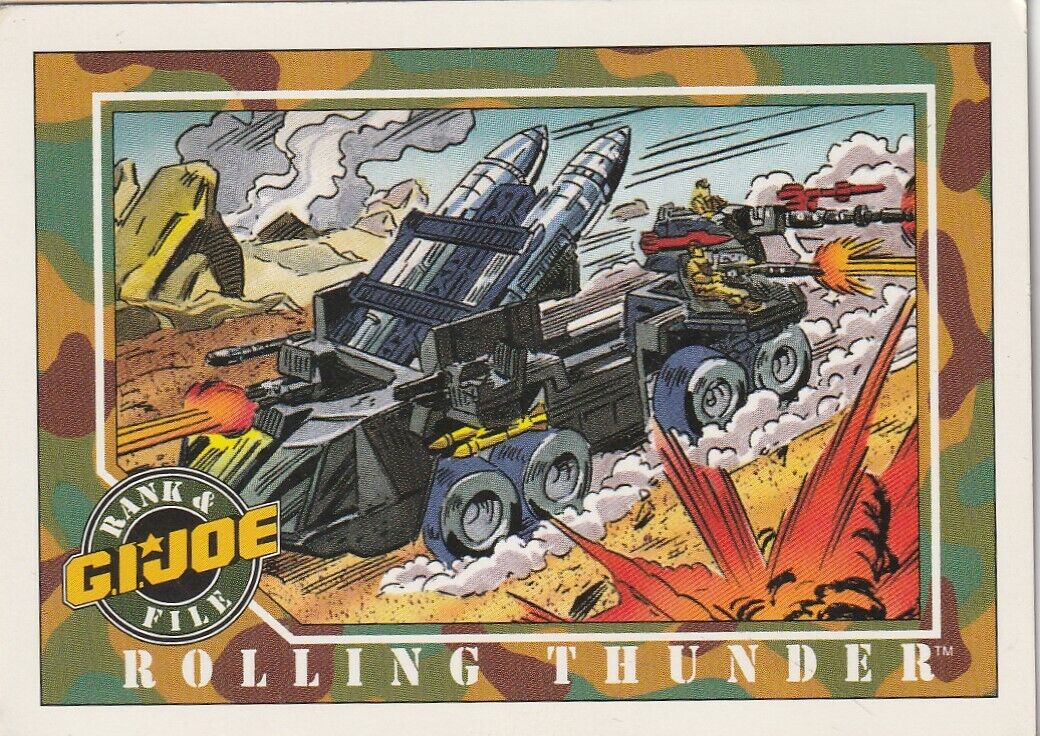 FREE SHIPPING-NRMINT- 1991 GI Joe Hasbro Impel #9 Rolling Thunder