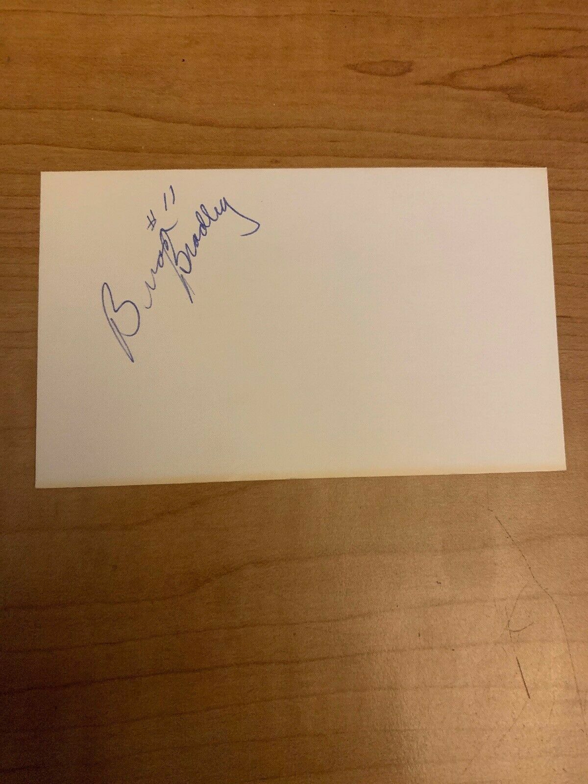 BRIAN BRADLEY - HOCKEY - AUTHENTIC AUTOGRAPH SIGNED INDEX -B3007