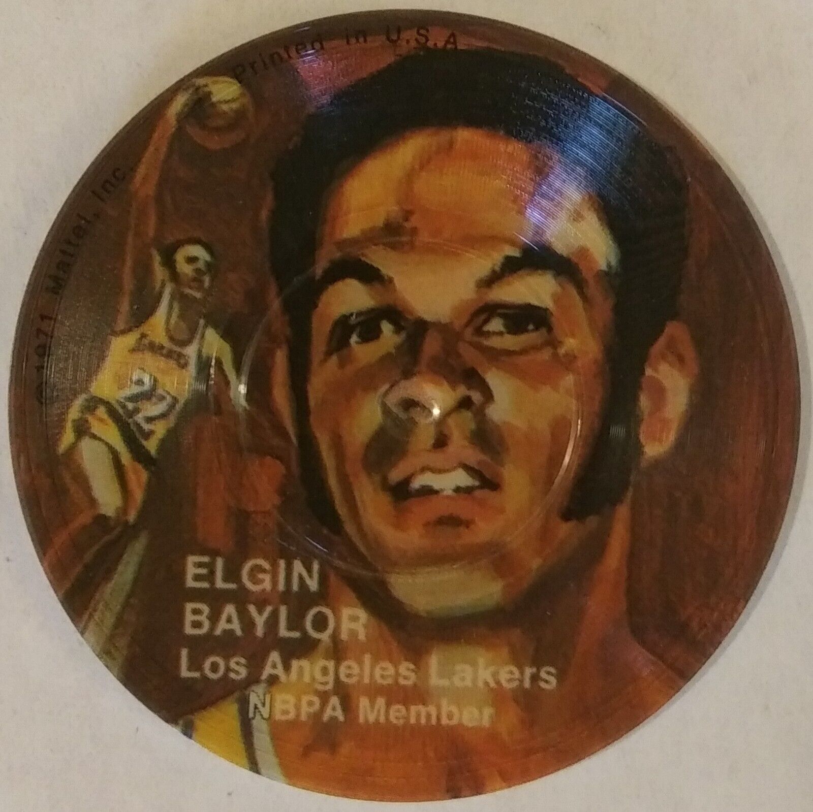 1971 Mattel Instant Replay ELGIN BAYLOR Double-Sided Mini Record - UNPLAYED