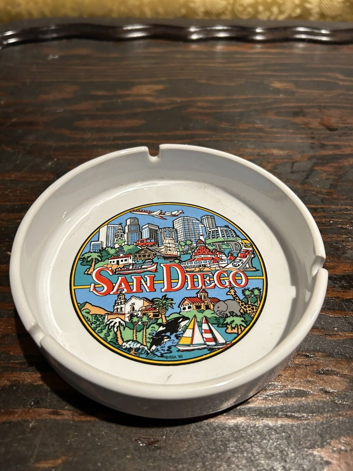 Ceramic San Diego Souvenir Ashtray Pre Owned 