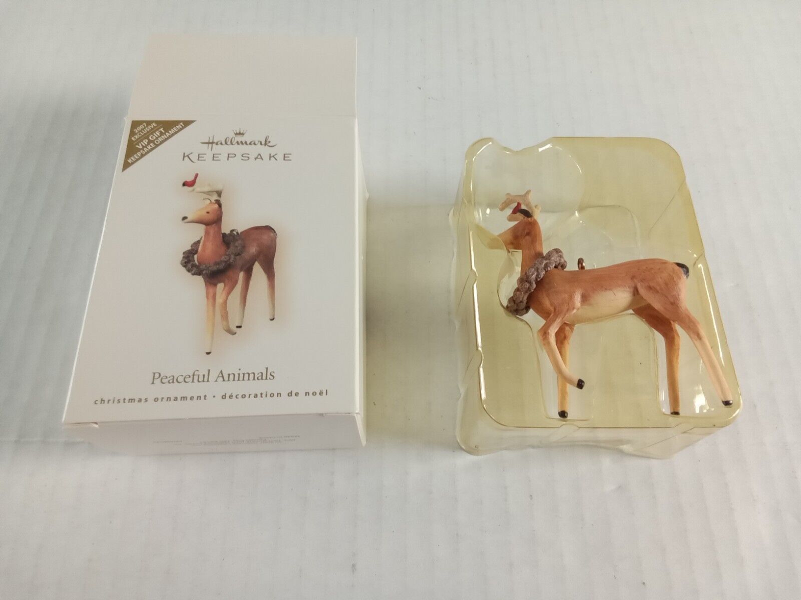 Hallmark Keepsake Peaceful Animals Deer with Cardinal 2007 VIP Gift
