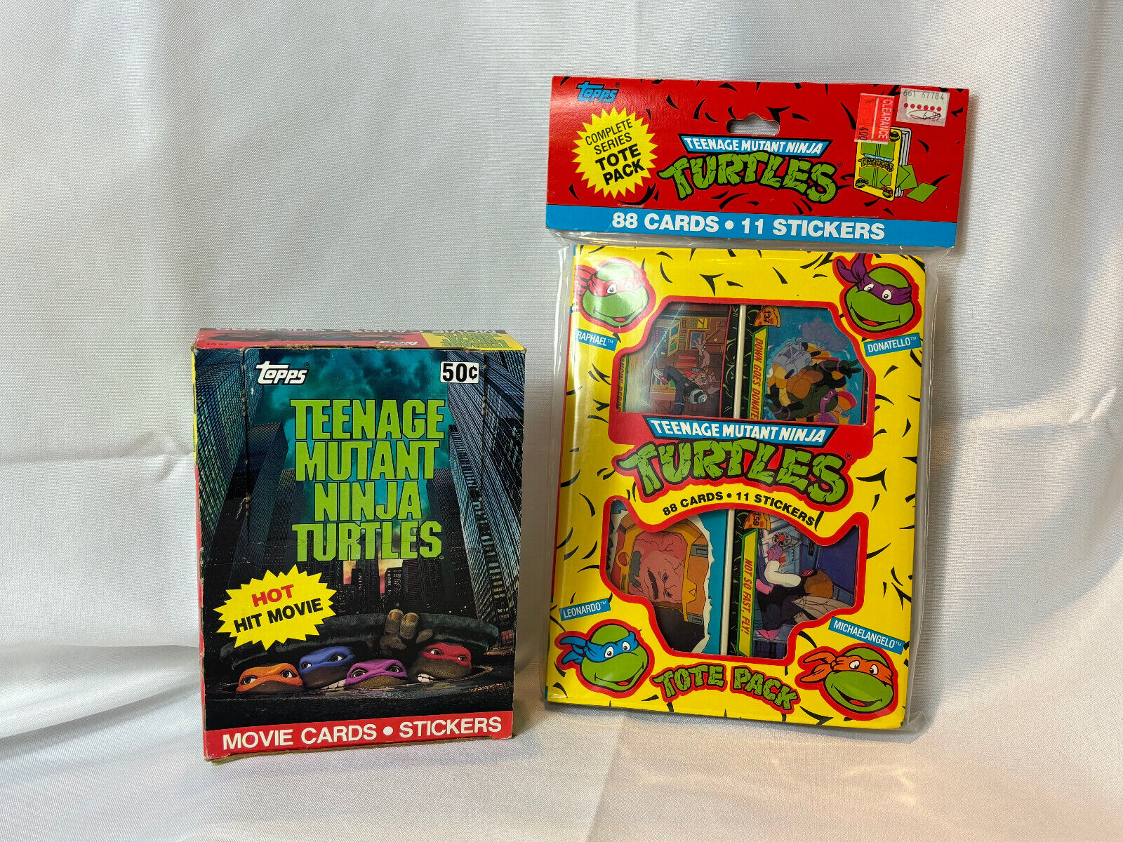 Topps 1990 TMNT 36ct.  Movie Cards & 1989 88 Card Tote Pack