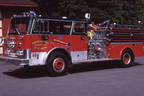 Spencerport NY Engine 293 1973 Seagrave Pumper - Fire Apparatus Slide