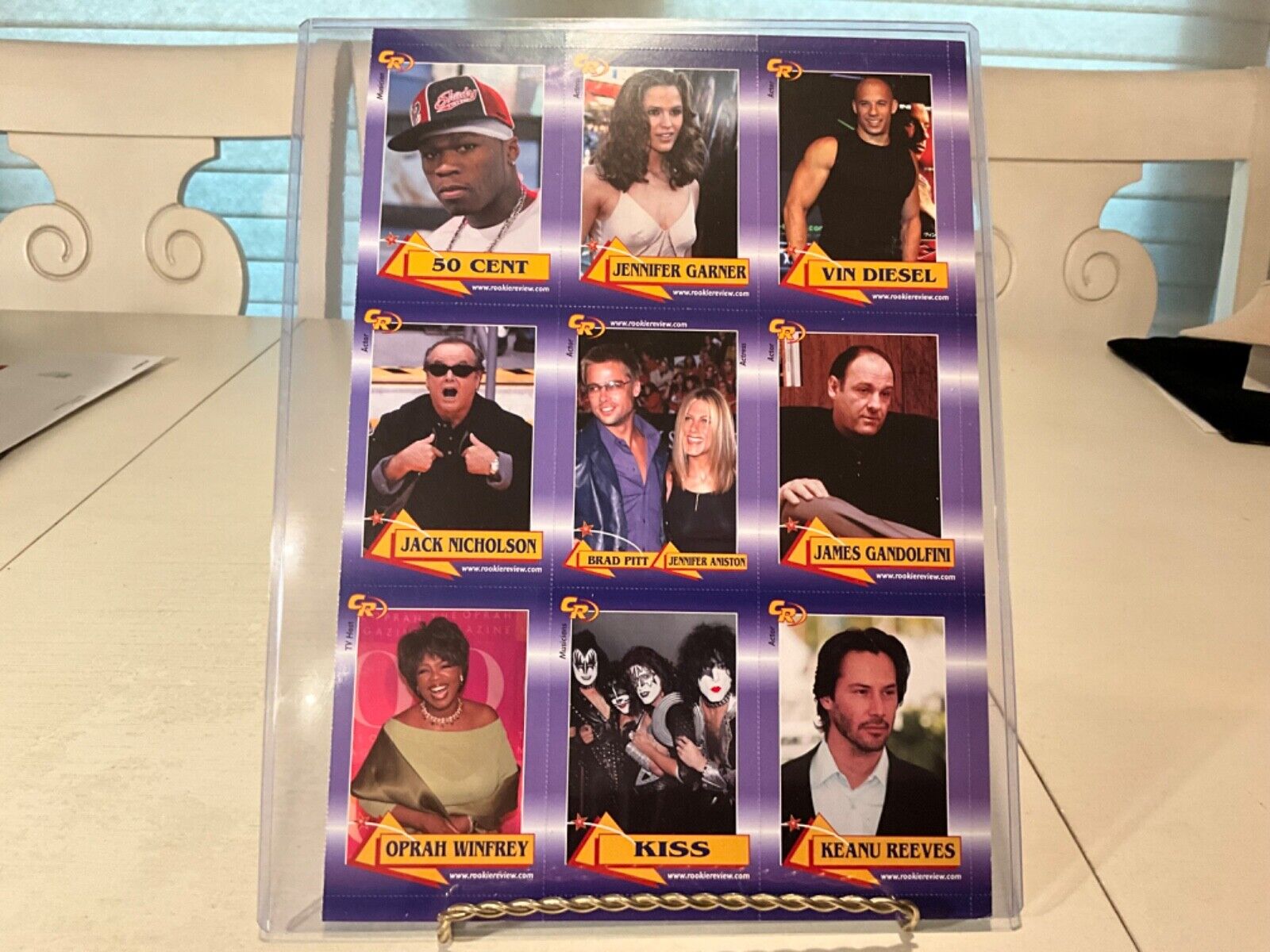 20 Sheets 2003  Celebrity Review MINT Uncut Sheet - Cards 10-18 - 50 Cent - RC
