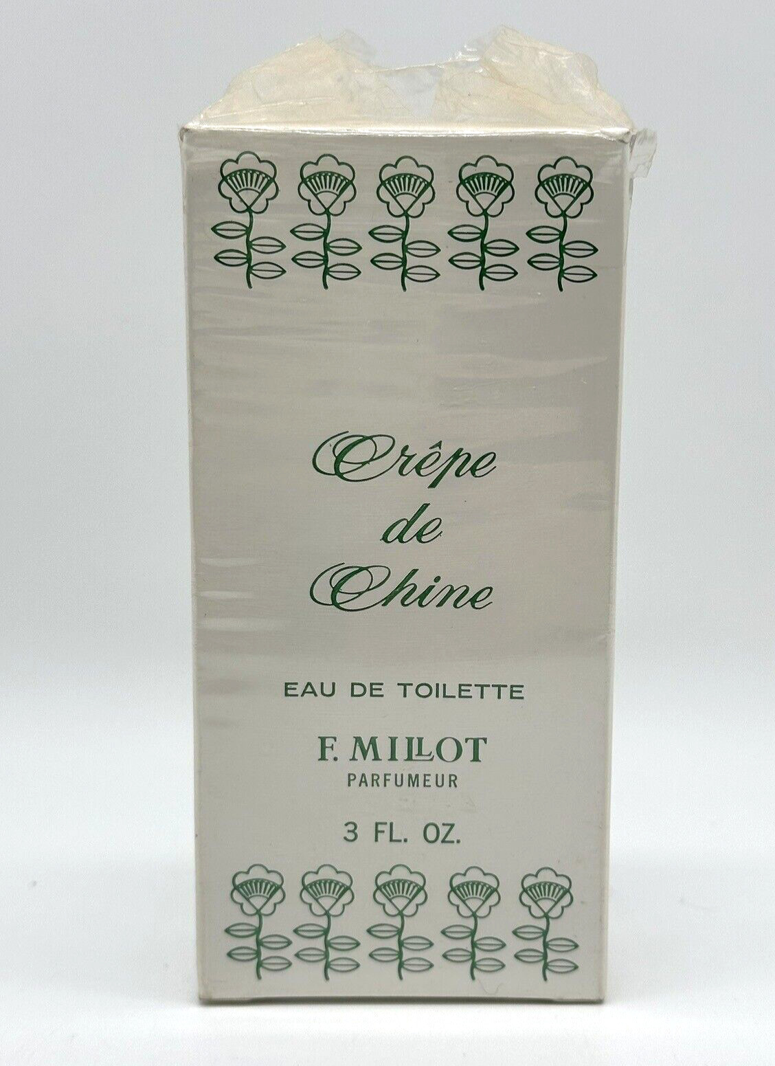 Vintage F. Millot Crepe de Chine Eau De Toilette Parfumeur 3 FL OZ NIB