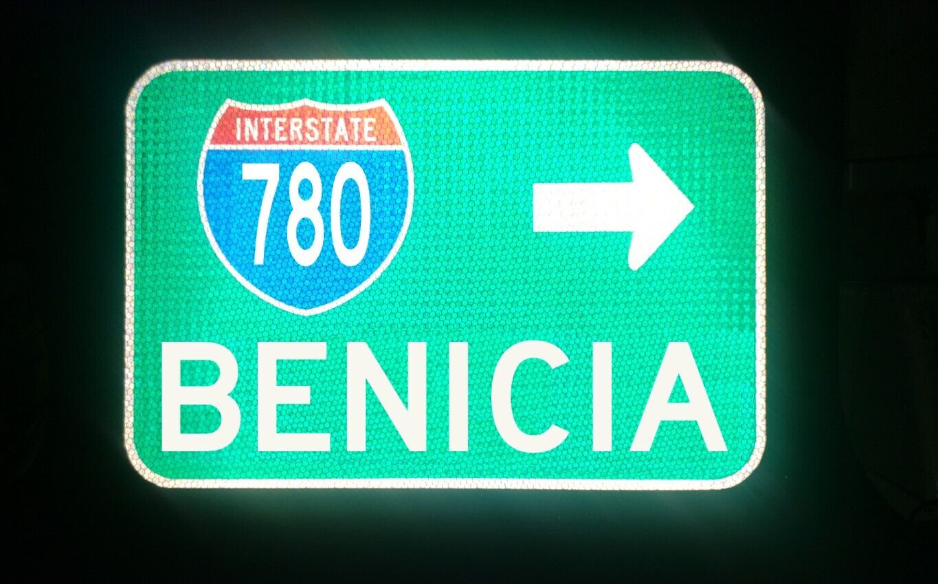 BENICIA Interstate 780 California route road sign 18\