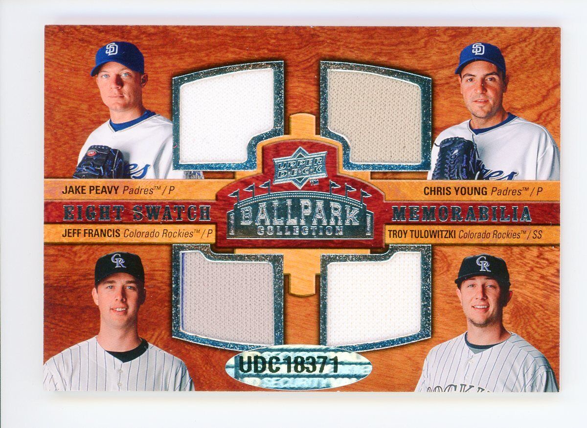 2008 Upper Deck Ballpark Collection Peavy Young Tulowitzki Lincecum Cain #335