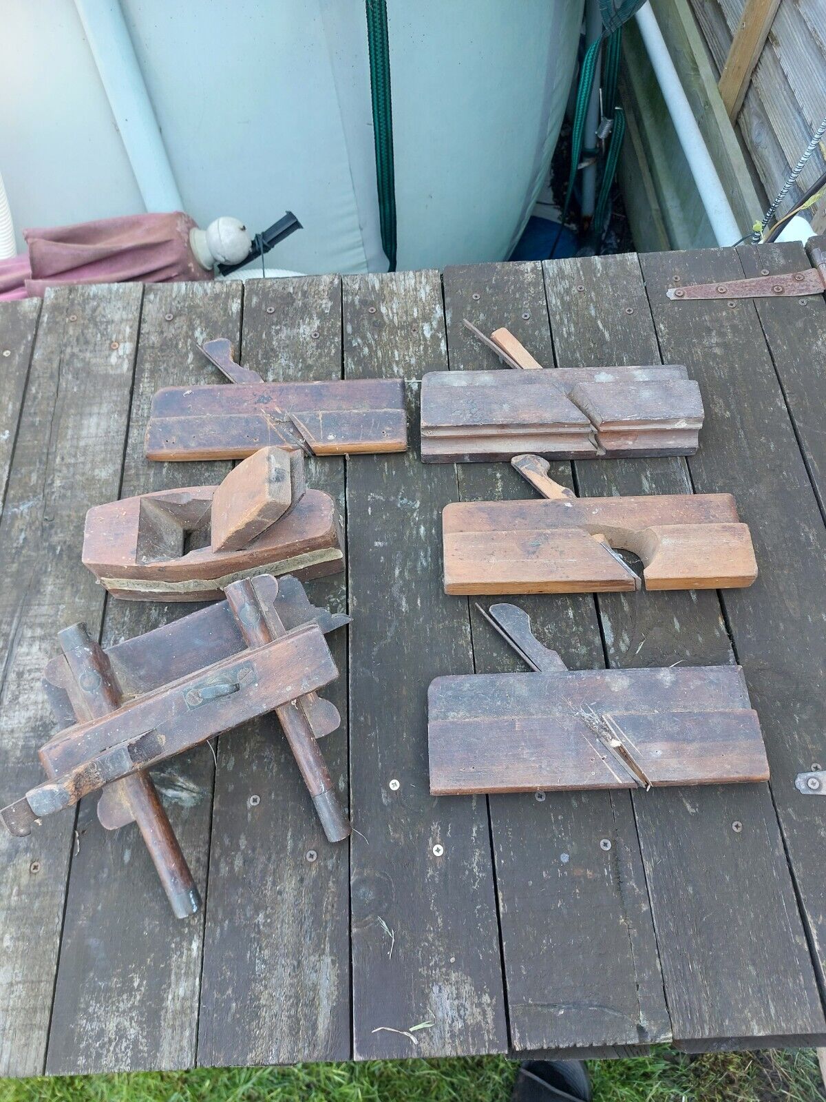 6 Antique Wood Moulding Planes
