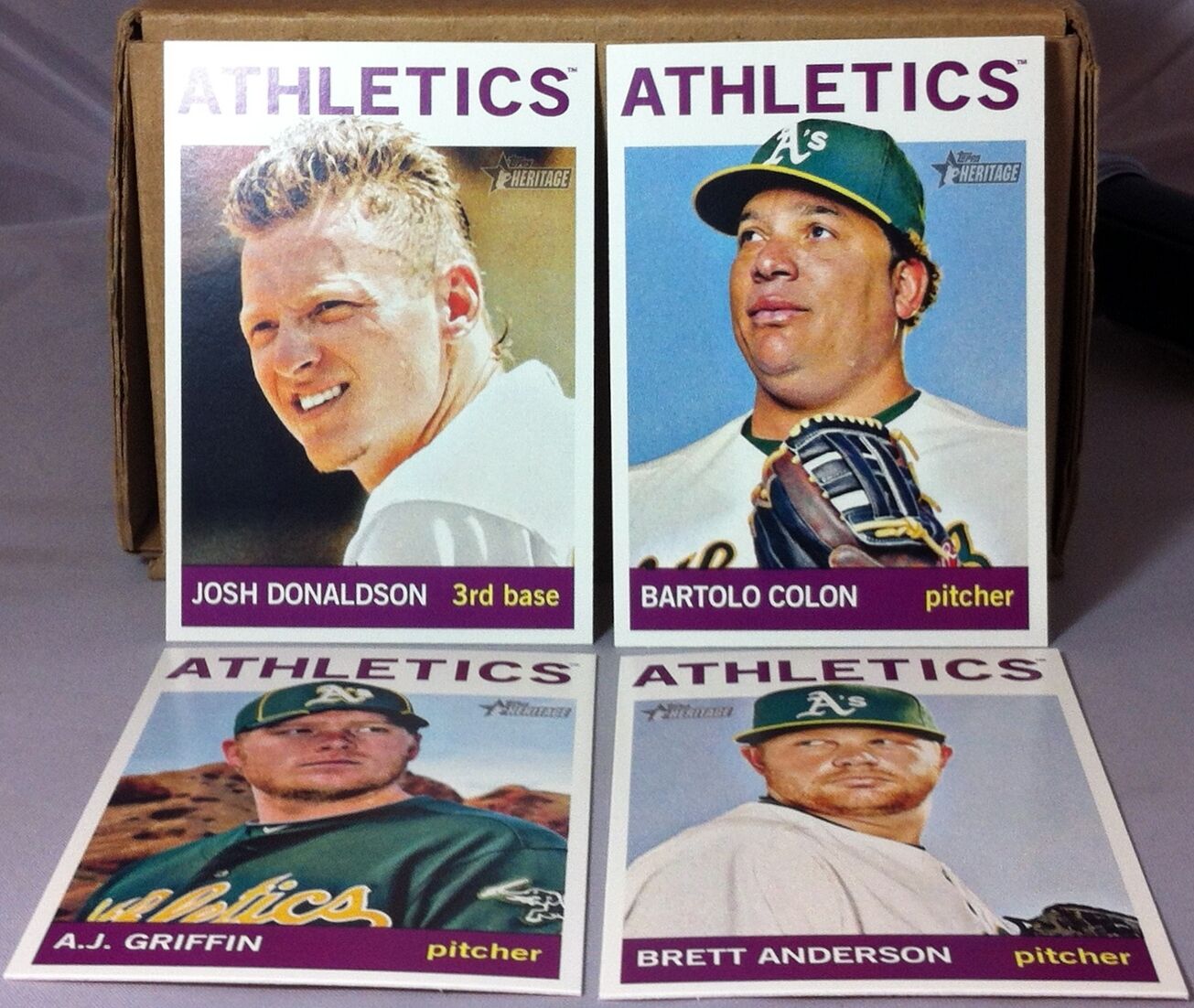 2013 TOPPS HERITAGE HIGH NUMBER OAKLAND A\'S TEAM SET JOSH DONALDSON (4) CARDS