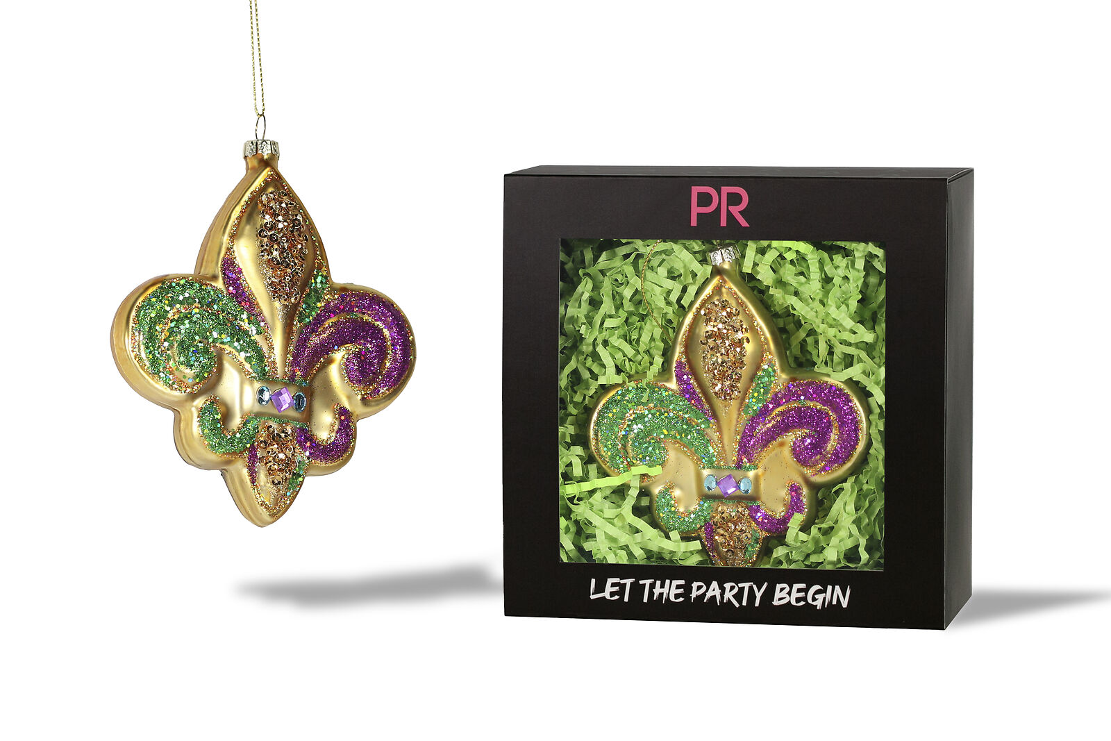 Party Rock | Mardi Gras Glass Ornament | Misfits Collection