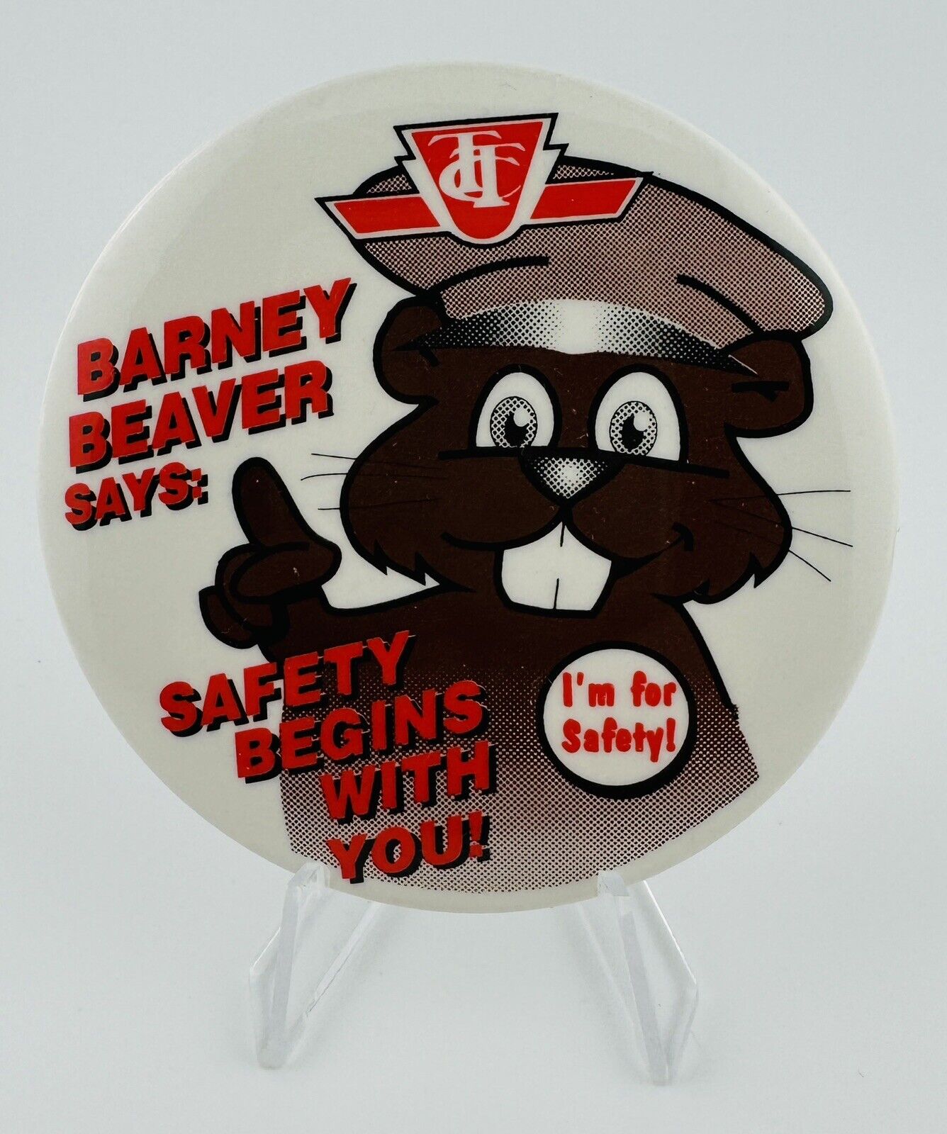 Vintage Toronto Transit Commission Barney Beaver Safety Begins With You