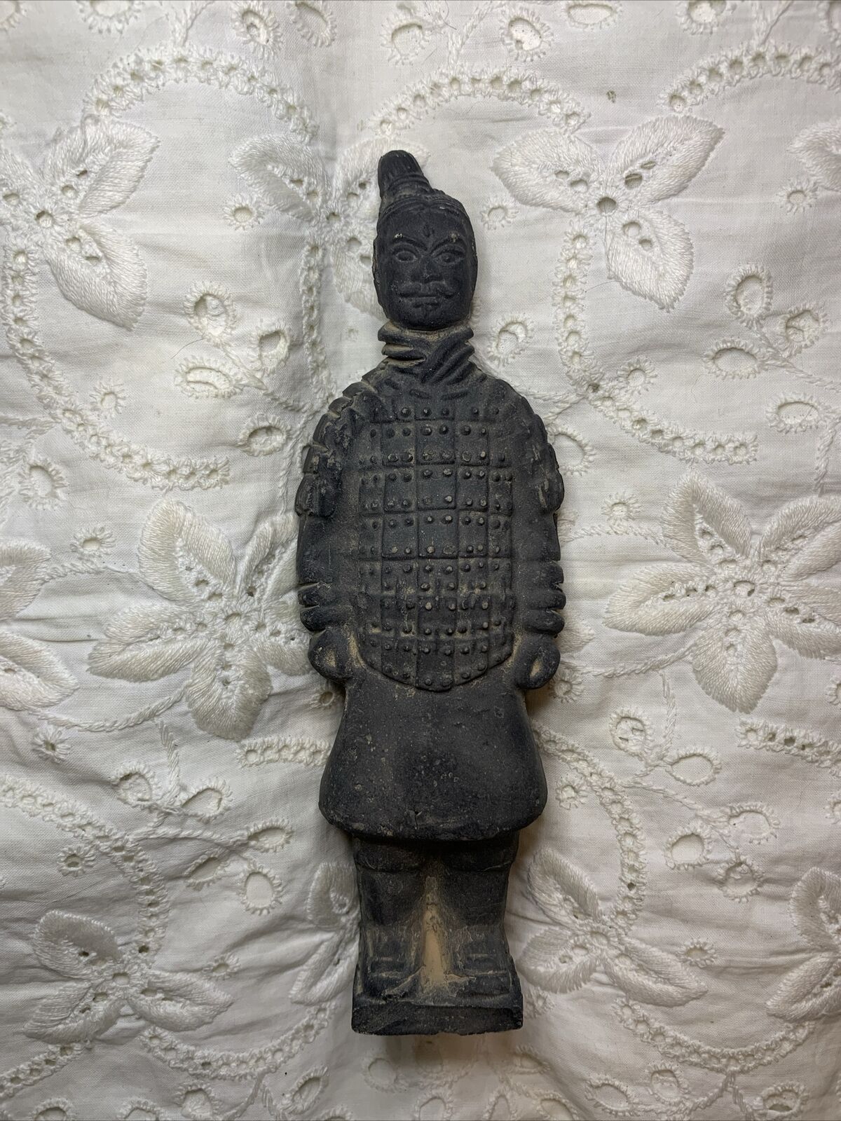 Vintage Reproduction Figurine Chinese Warrior Qin Shi Huang Terra Cotta