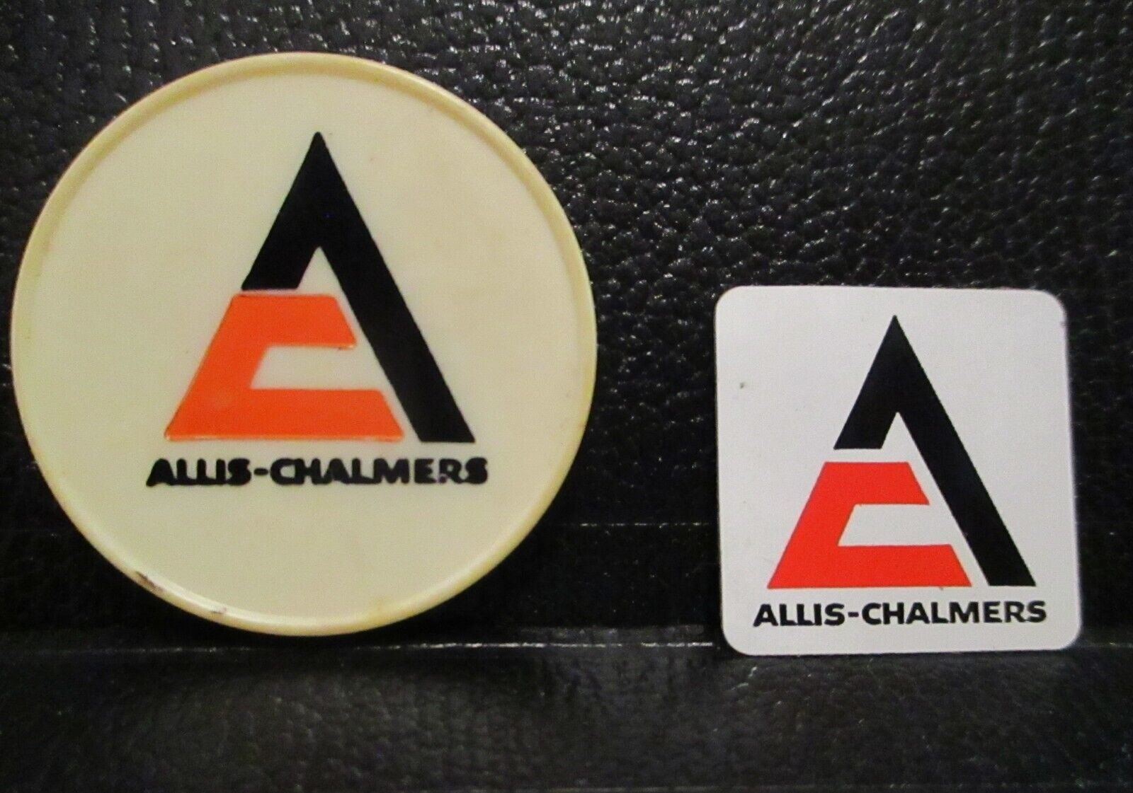 Allis Chalmers AC Triangle Logo Trademark Magnet & Sticker Decal Advertising Lot