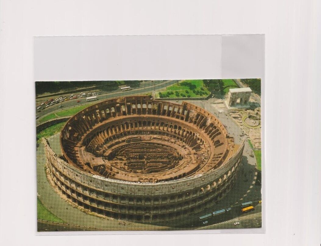 VTG Roma The Colosseum Rome Italy  Elliptical Amphitheatre Attraction Postcard