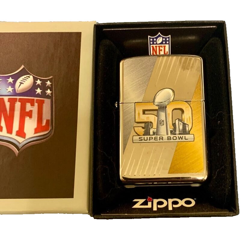 2015 NFL 50th Anniversary Super Bowl Armor Zippo Lighter ~sealed~ NEW