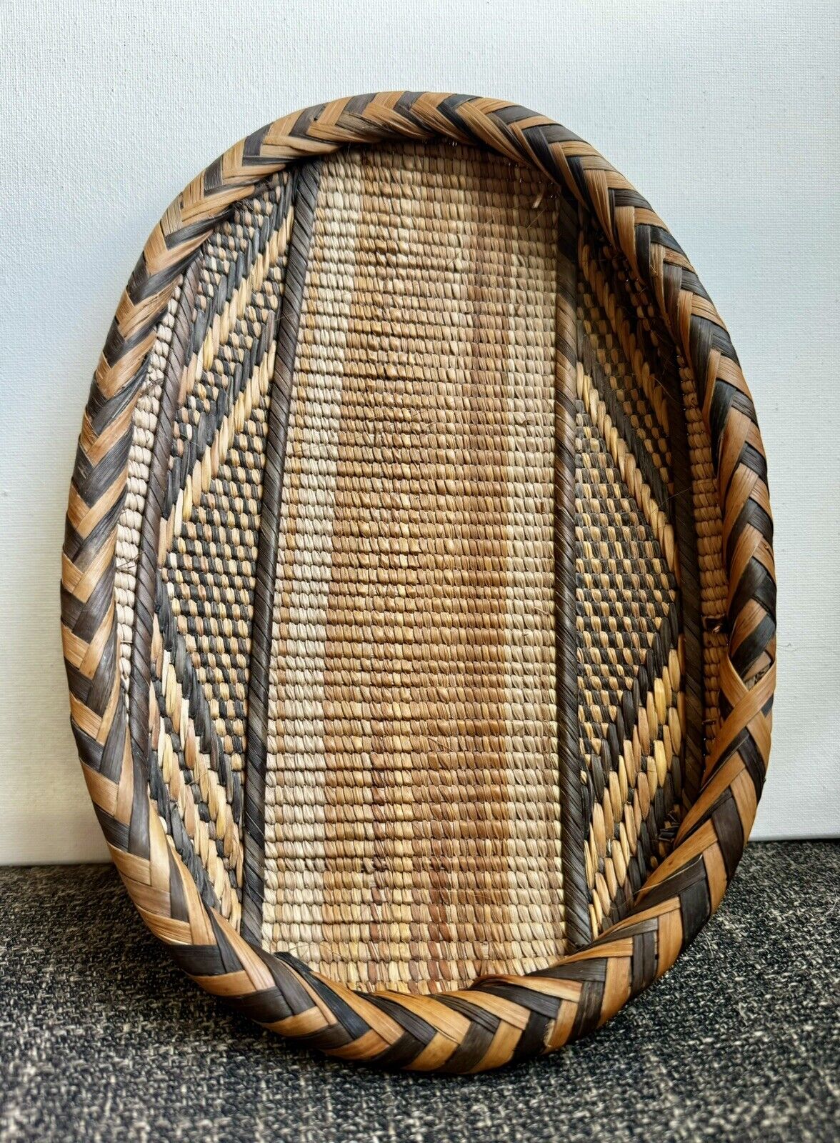 Woven Wicker Basket Tray