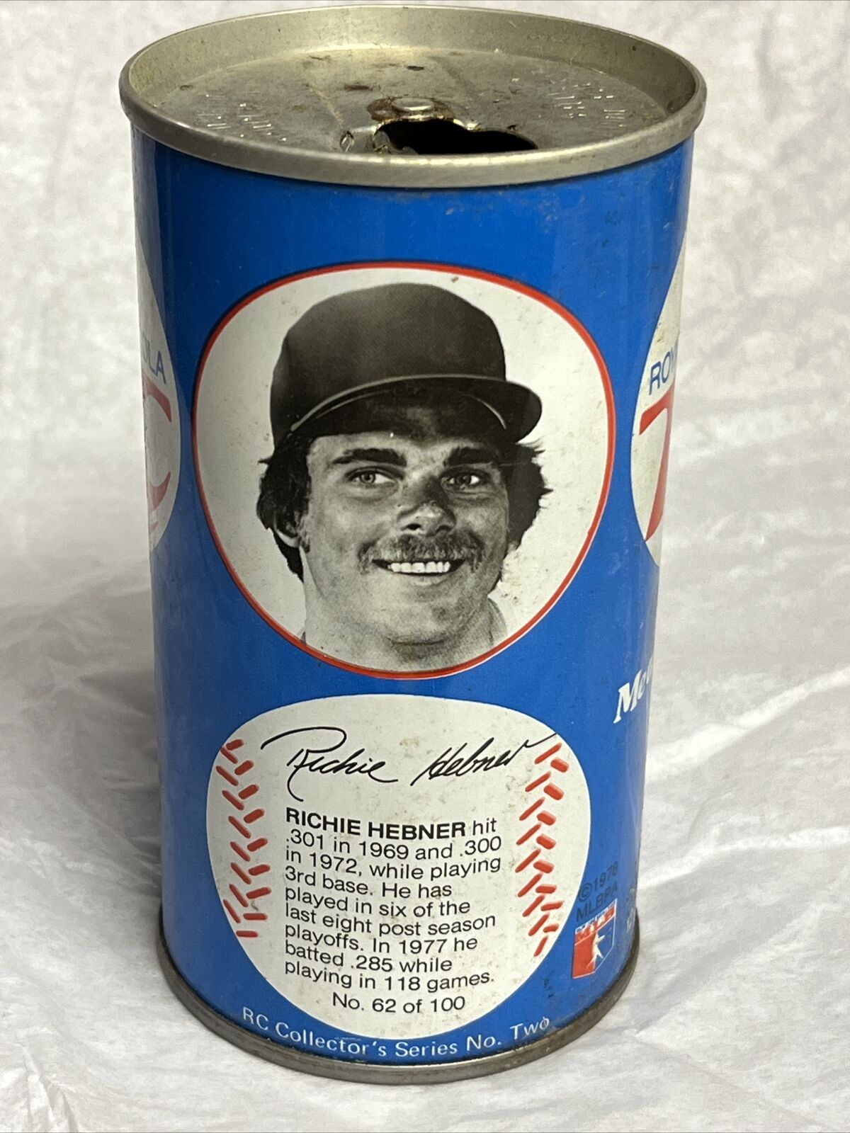 1978 Richie Hebner Philadelphia Phillies RC Royal Crown Cola Can MLB All-Star