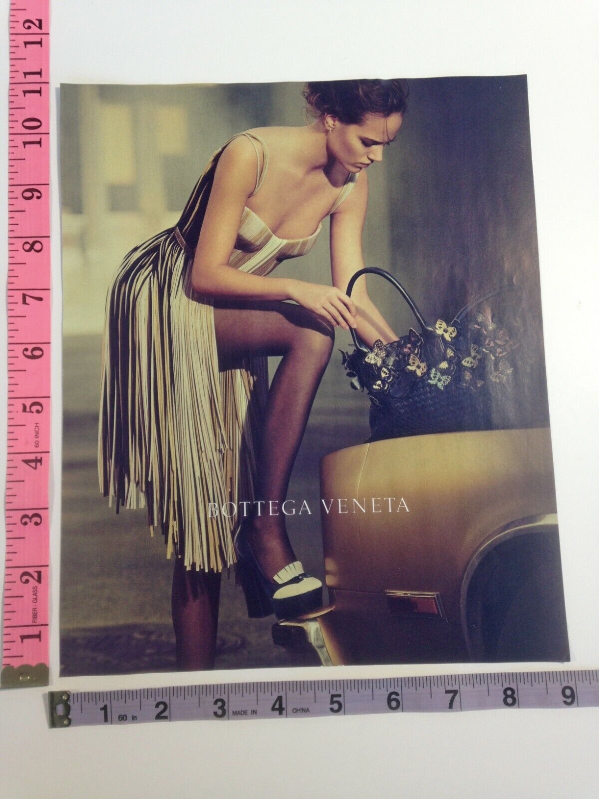 Print Ad - Freja Beha Erichsen photo Bottega Veneta model legs high heel shoes