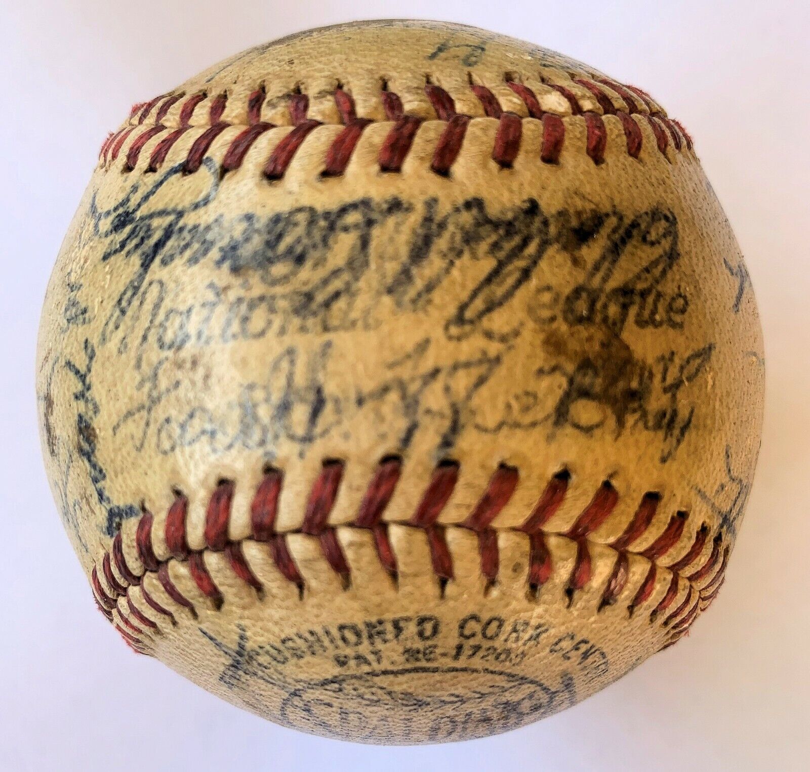 1948 Waterloo White Hawks (Ch White Sox Minor) Nat League Team Signed Baseball  