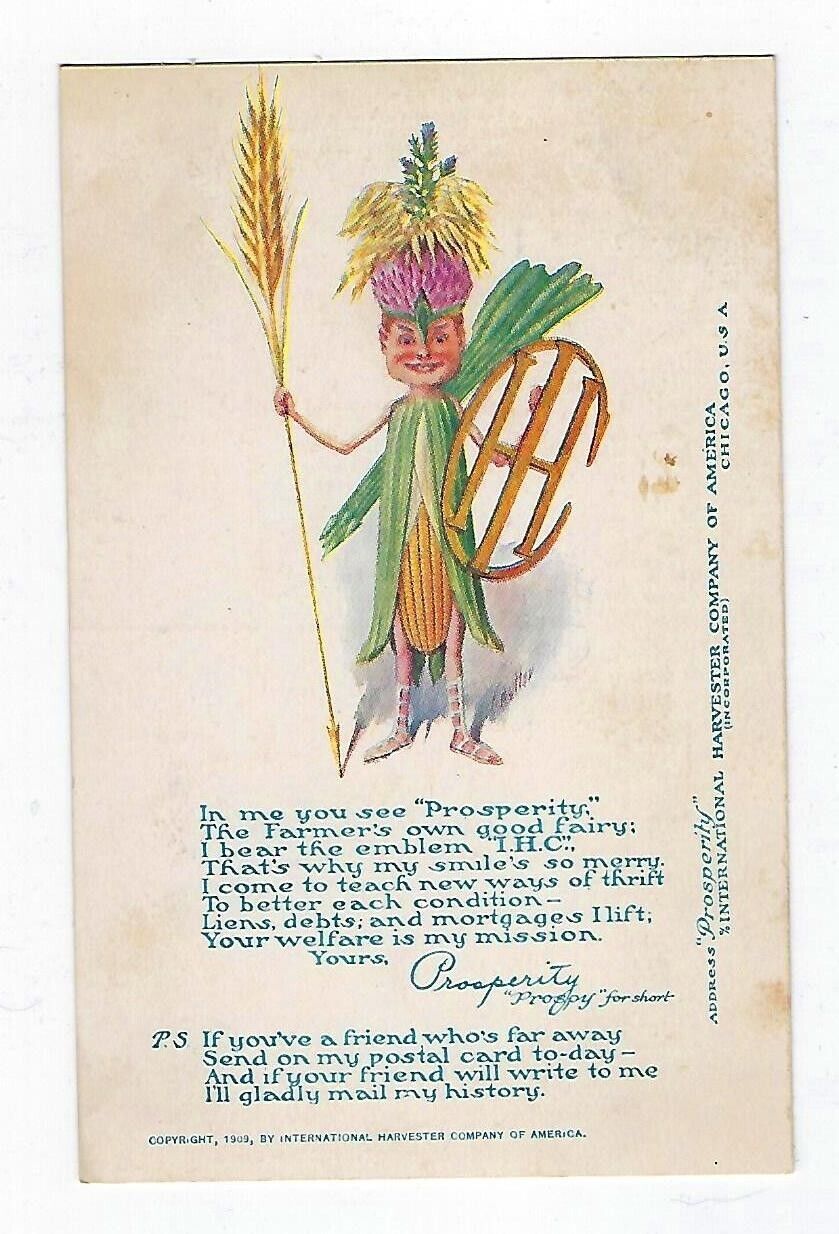 Early 1900\'s Advertising Postcard International Harvester Co. Of America