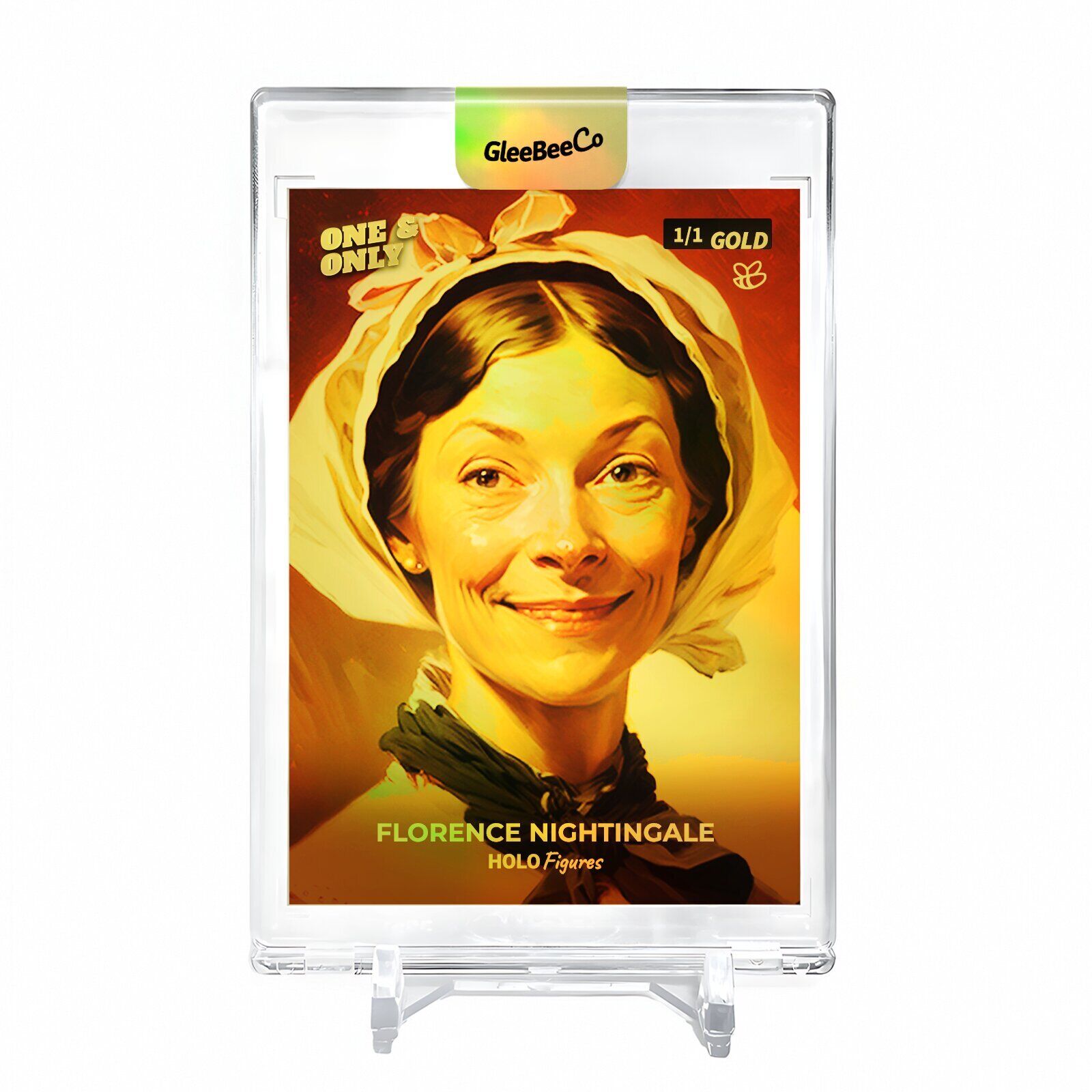 FLORENCE NIGHTINGALE Art Trading Card #FNFM - Jaw-dropping *GOLD* Encased 1/1