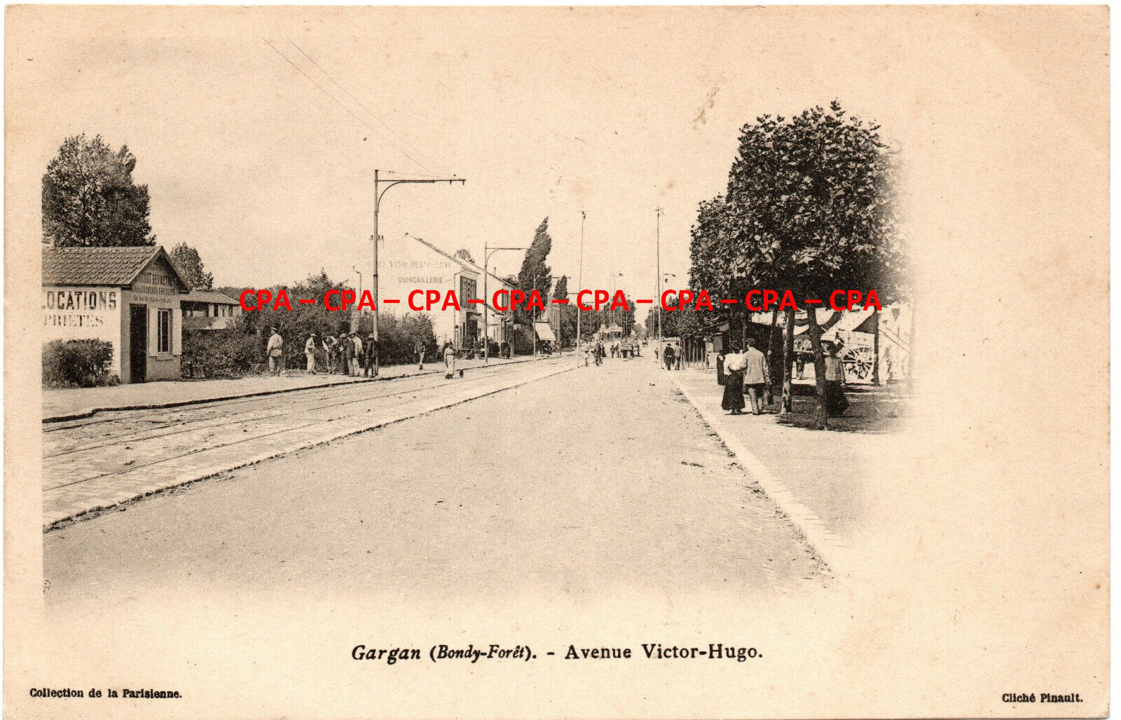 CPA PAVILIONS UNDER WOOD (93) - Bondy Forest, Avenue Victor Hugo - circa 1904