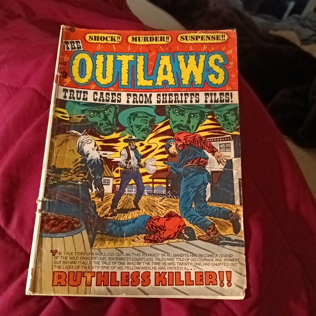 The Outlaws 12 Star Publications 1953 Golden Age Lb Cole Pre-code Violence Cover