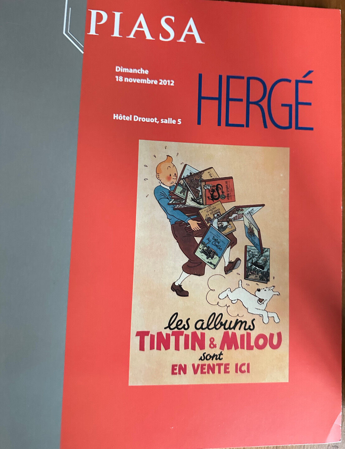 Tintin Hergé Auction Piasa November 2012
