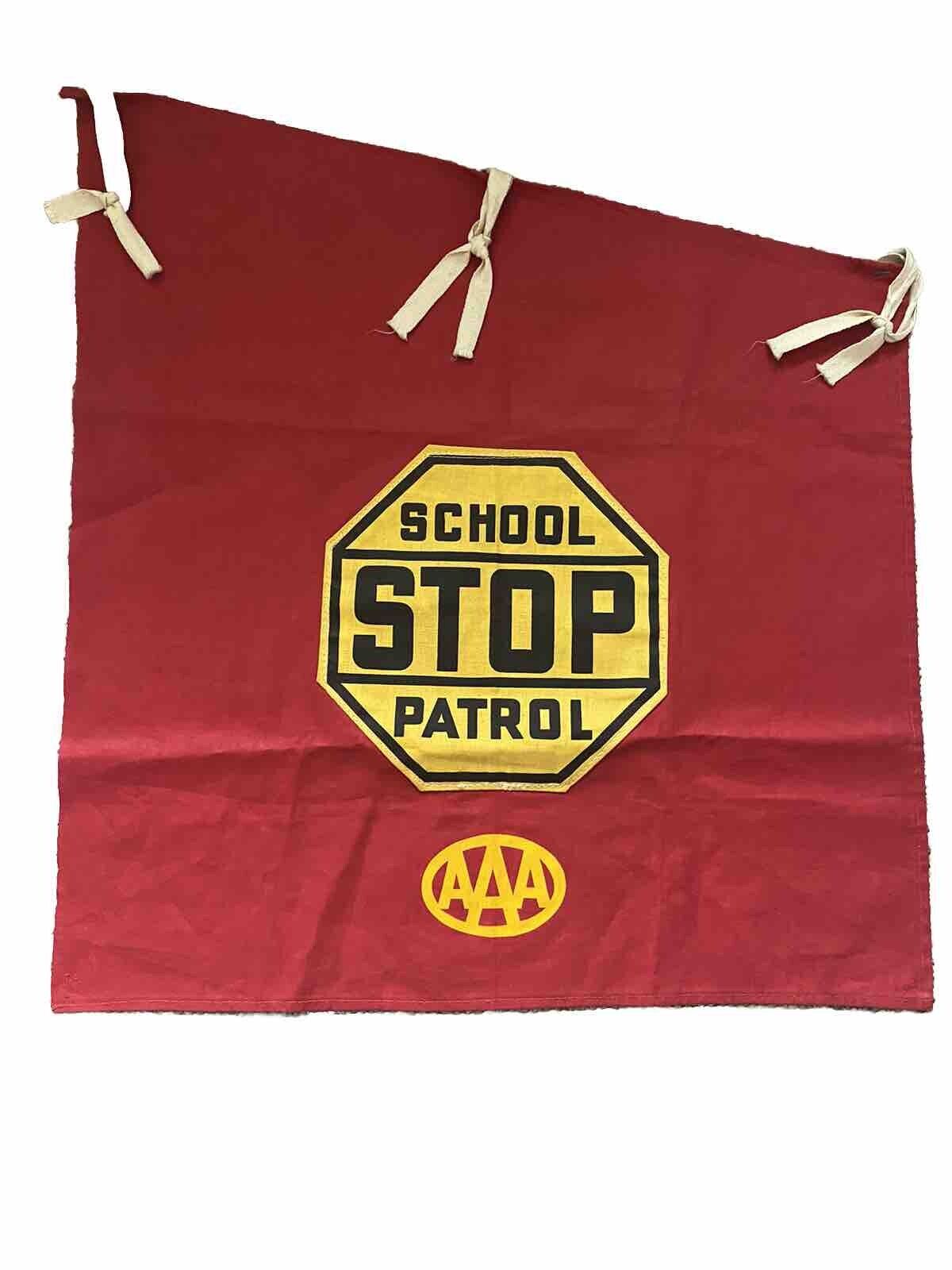 Rare Vintage School Safety Patrol Crossing Guard AAA Fabric Flag