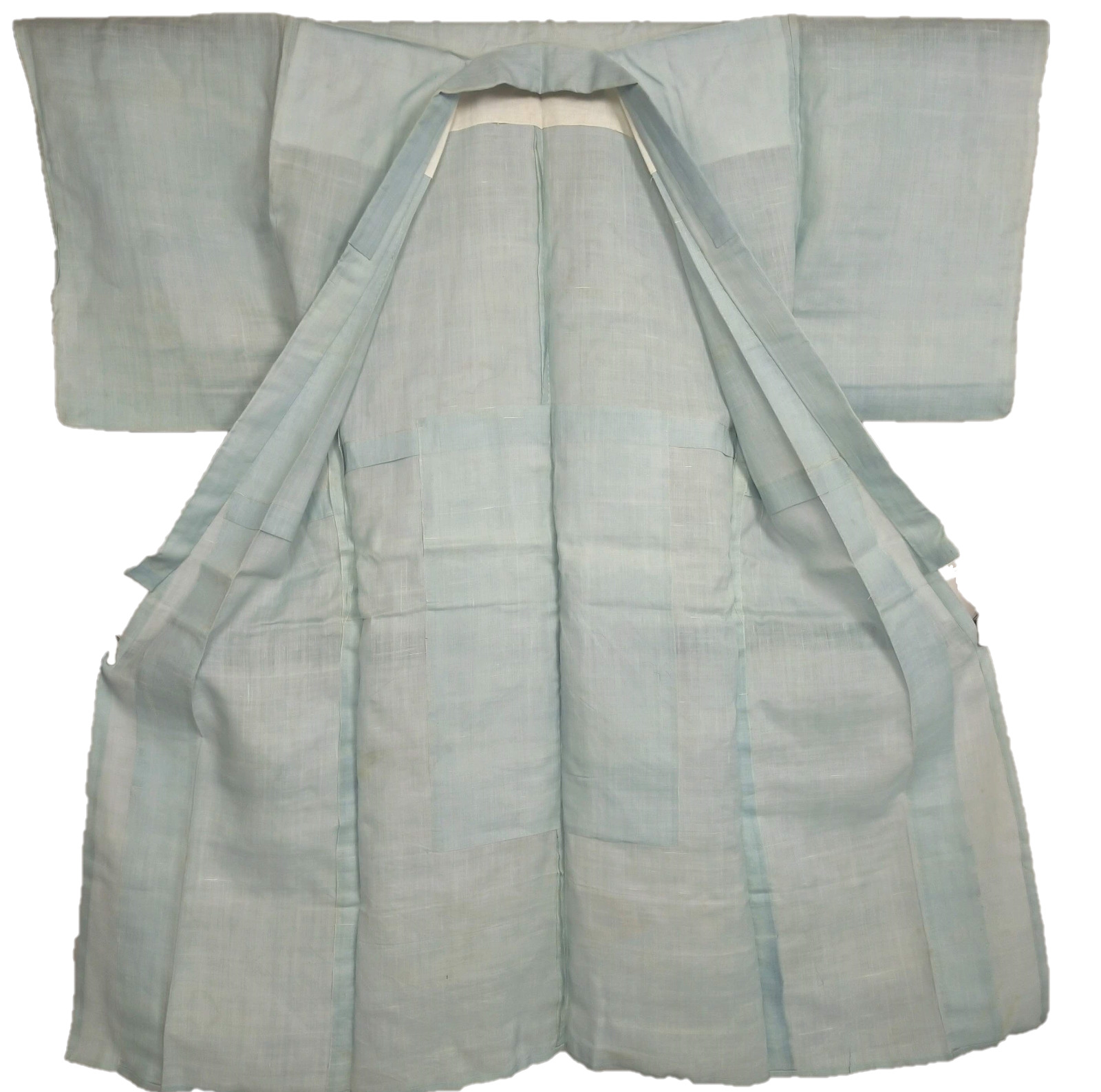 Antique Japanese Kimono BORO Samurai formal attire Indigo-dyed linen fabric 9462