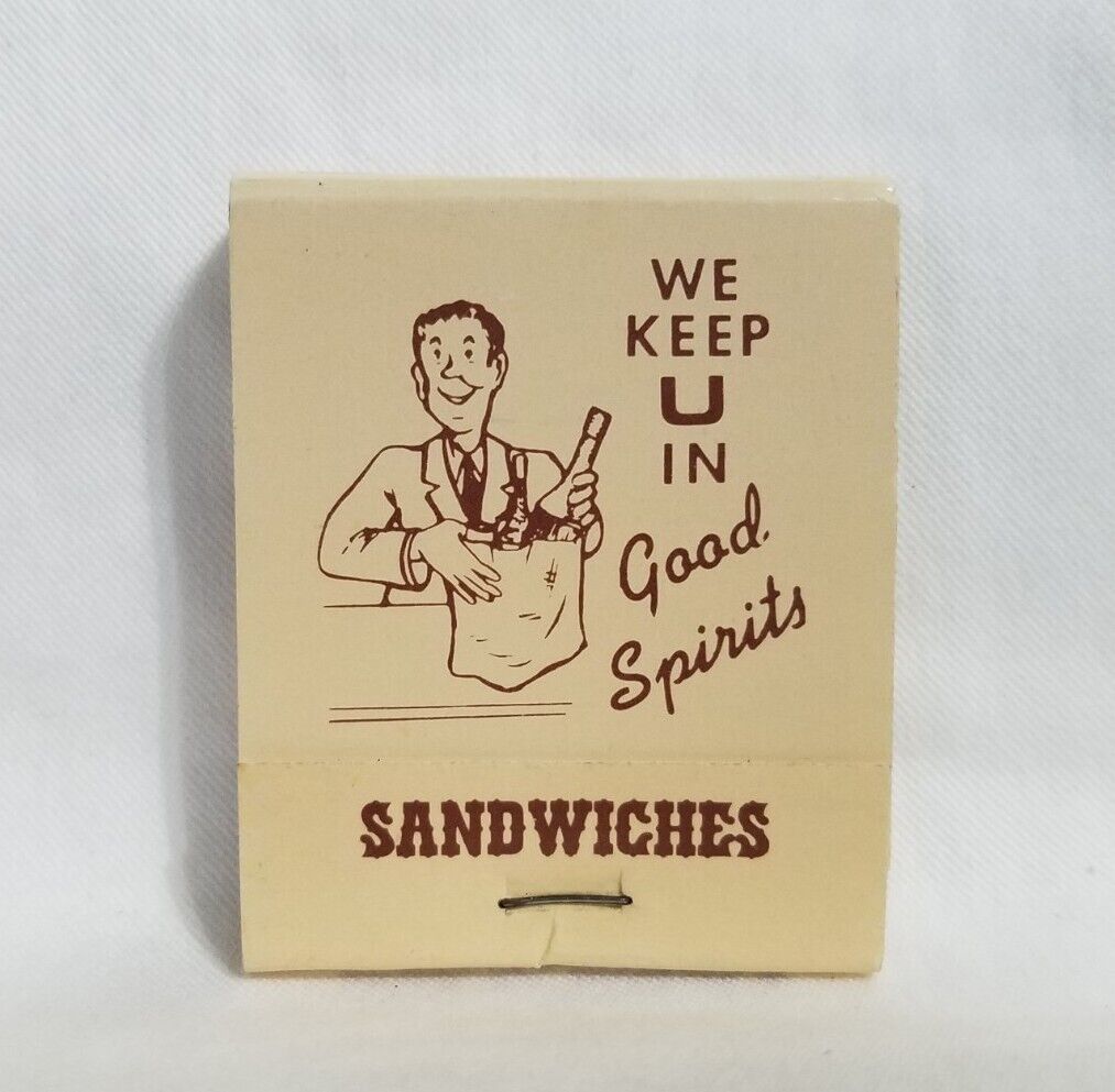Vintage Last Call Bar Liquor Sandwiches Matchbook Stryker Ohio Advertising Full