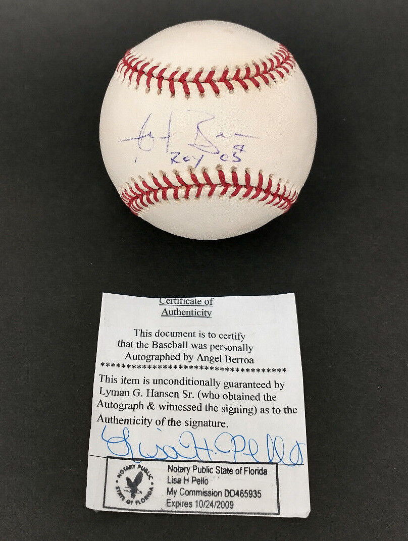 Angel Berroa Kansas City Royals Autographed Baseball