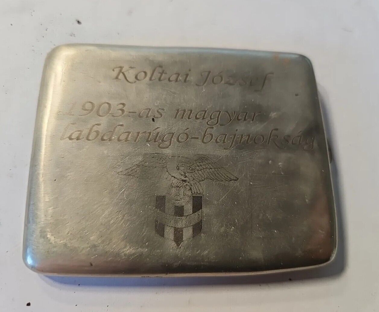 Ferencvárosi TC 1903 Hungary football club Koltai Josef player cigarette case