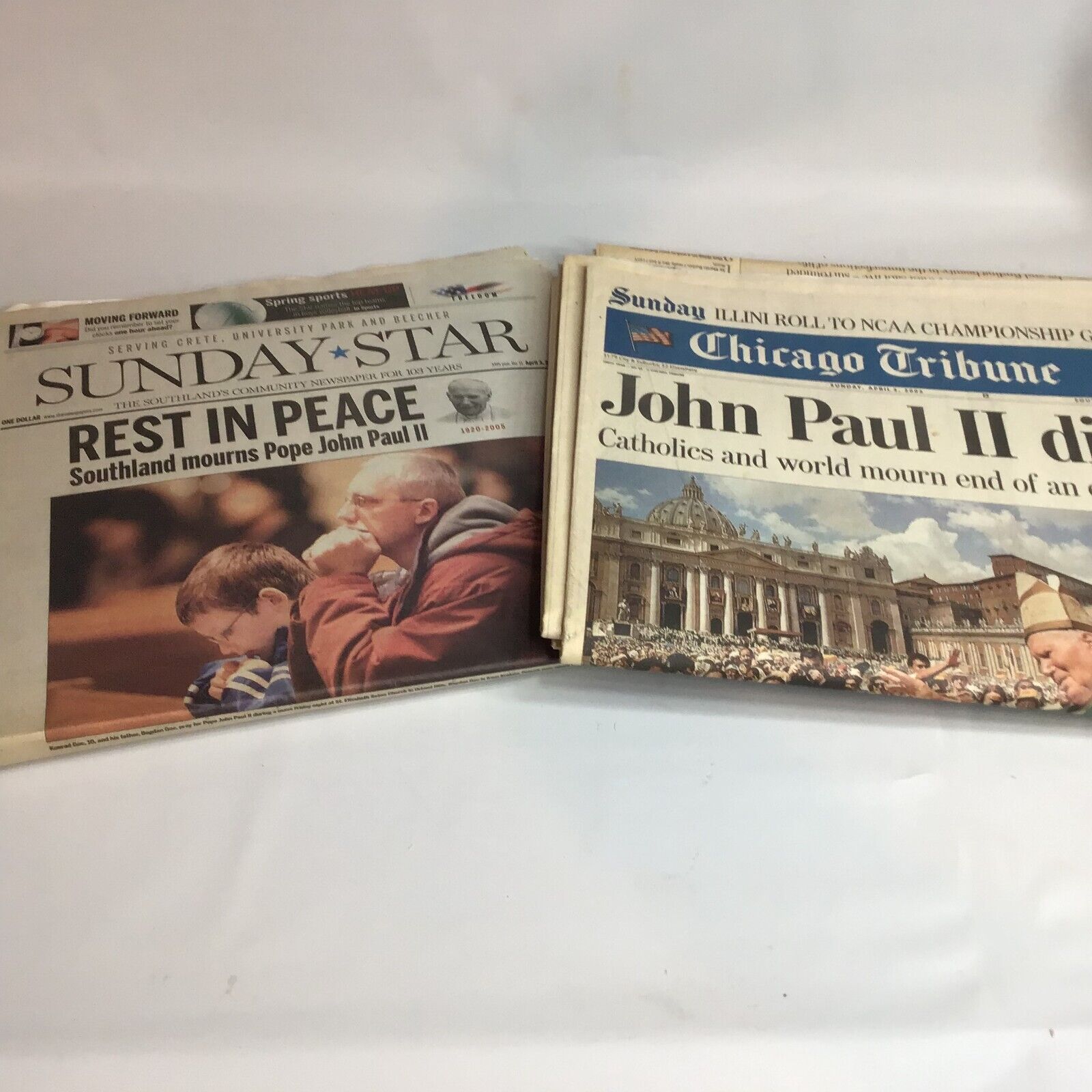 Chicago Tribune & Star Newspaper Sunday April 3, 2005 John Paul II Dies New