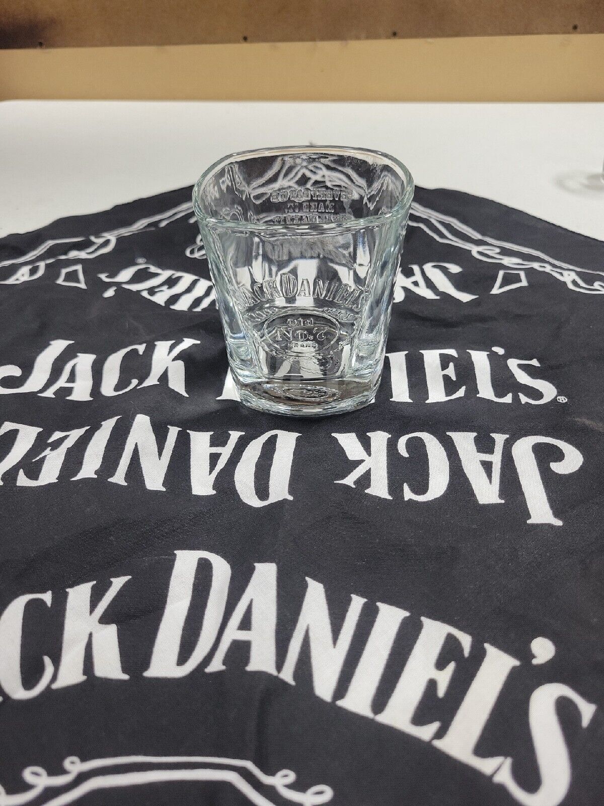 Jack Daniels Whiskey Glasses Old No.7 Brand Embossed Glass- Quote Back