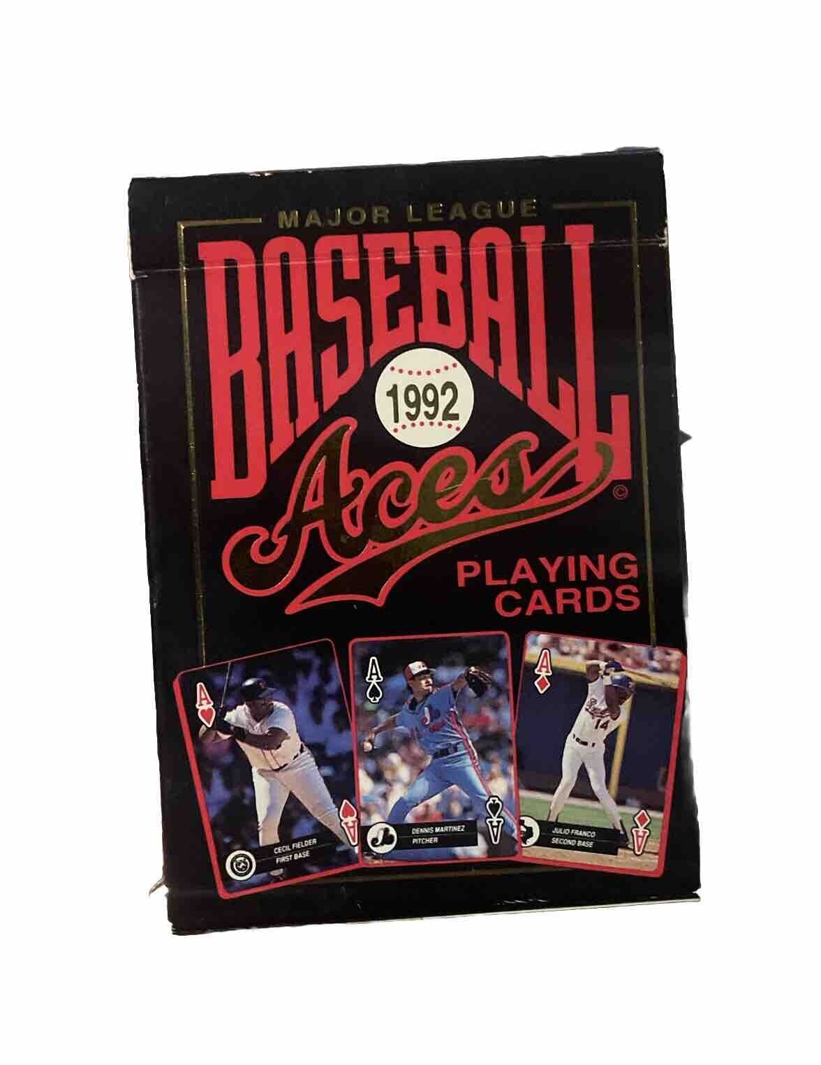 1992 MLB Major League Baseball Aces Playing Cards