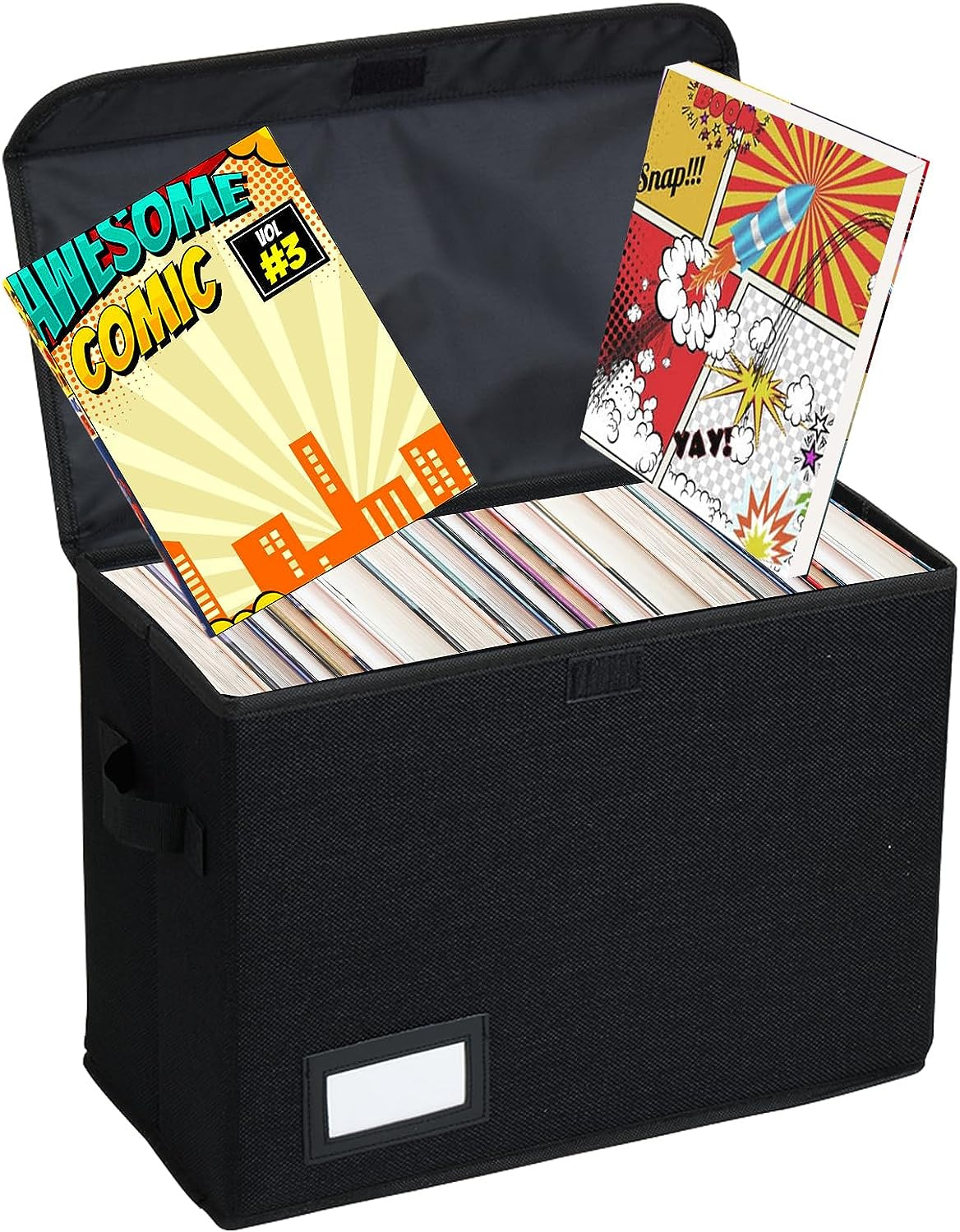 Comic Book Storage Box 1Pcs 15.8 x 7.5 x 11.4 Inches Collapsible Comic