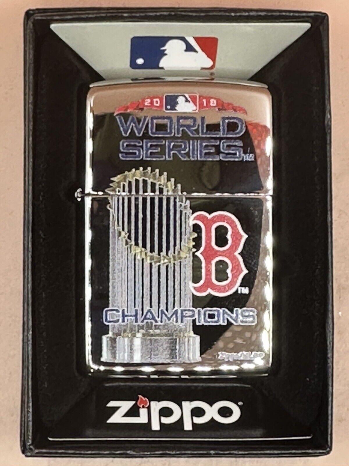 Boston Red Sox MLB World Series Champs High Polish Chrome Zippo Lighter NEW